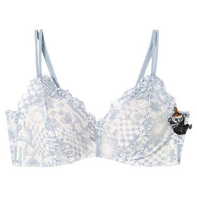 华歌尔Wacoal MOOMIN联名无钢圈小巧蕾丝文胸内衣女UC14N6
