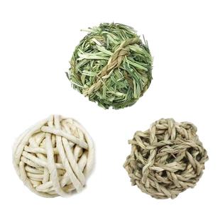 草球提摩西草兔子解闷玩具磨牙神器龙猫荷兰猪咬啃零食益智兔用品