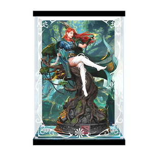 适用风行者雕像清风环佩雕塑手办亚克力展示盒透明收纳防尘罩