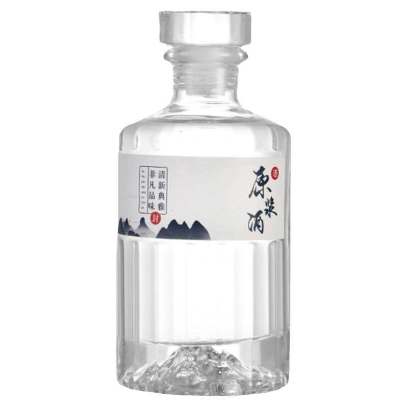 新款透明开山玻璃白酒瓶空瓶密封瓶家用送礼500ml带盖无铅酿酒瓶