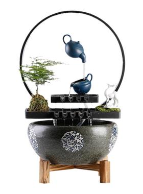 创意流水摆件客厅办公室桌面礼品