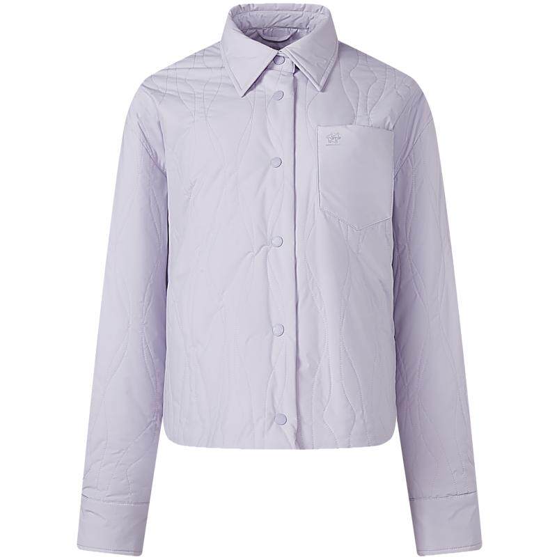波司登百搭廓形鹅绒羽绒服衬衫领