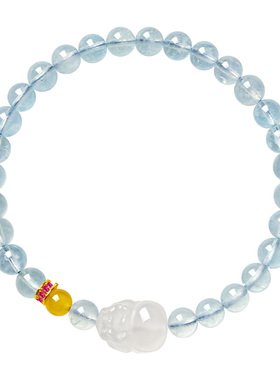 宫里上新正品天然海蓝宝手链