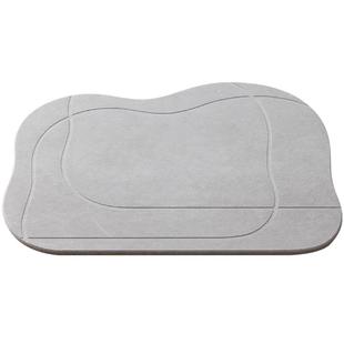 【卫浴】认真浴室硅藻泥地垫 卫生间防滑吸水垫异形硅藻土垫速干