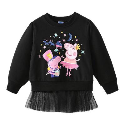 小猪佩奇女童卫衣裙秋装宝宝中小童连衣裙卡通可爱童短裙长袖上衣