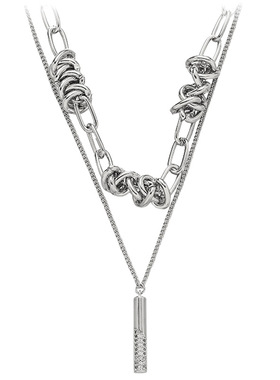 双层钛钢项链女夏甜美ins不掉色