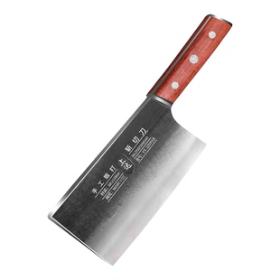 锻打菜刀家用50cr15mov斩切两用厨师专用厨房高锰钢开刃阳江刀具