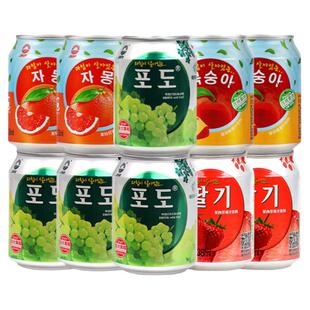 【林依轮直播间】九日果肉果汁饮料葡萄草莓桃西柚238ml*10罐装
