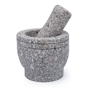 天然麦饭石捣蒜器家用石臼蒜臼子捣药罐夹蒜器剥蒜器压蒜器蒜窝子