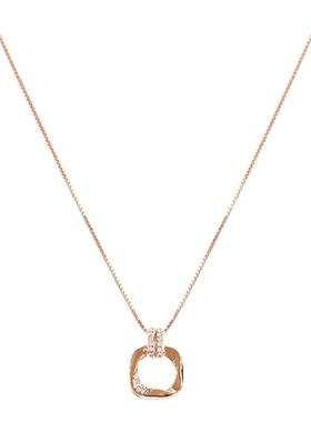 玫瑰金色项链女款新款