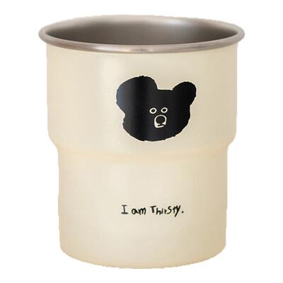 呆萌小熊304不锈钢漱口杯情侣款