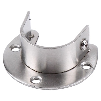 不锈钢圆管法兰座衣柜挂衣杆固定座毛巾杆底座衣通晾衣杆固定配件