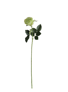 清新高仿真绿色玫瑰手感保湿假花客厅餐厅家居桌面装饰花