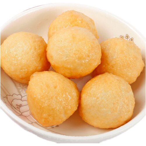 黄金鱼蛋 炸鱼旦商用港式小吃咖喱鱼丸冷冻食品弹牙2500g 约200粒