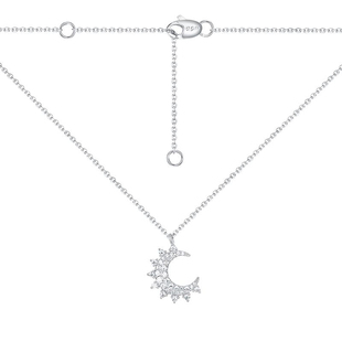 APM Monaco小月亮纯银锁骨项链女2023新款轻奢小众情侣生日礼物