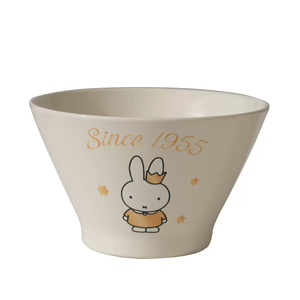 MIFFY米菲陶瓷碗家用圆形吃饭碗高颜值儿童餐具汤碗可爱小容量碗