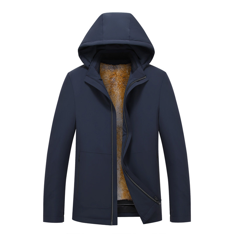 时尚短款貂内胆派克服男皮毛一体
