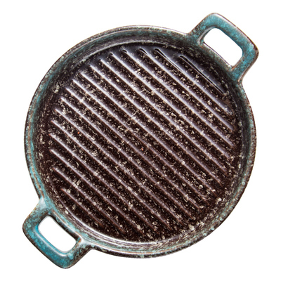 双耳烤盘陶瓷盘子圆盘平盘西餐盘