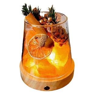 无火香薰水晶石扩香石卧室氛围灯闺蜜生日永生干花黄水晶扩香精油