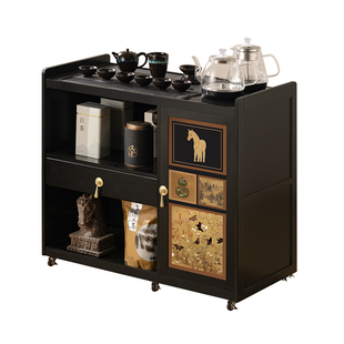 移动茶桌小茶台烧水壶一体家用茶几新款高端阳台中古泡茶桌子客厅