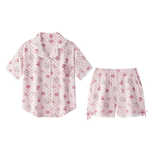 宫蝶【凉感型】迪士尼玛丽猫居家服少女莫代尔棉短袖甜美睡衣夏季