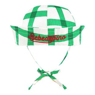 BEBEDEPINO贝贝品诺春季新款男童女童帽子儿童条纹格子海军帽