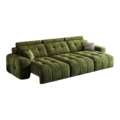 司朴复古风电动伸缩功能布艺沙发