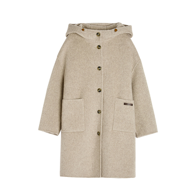 suntomorrow儿童双面羊毛呢大衣中长款2025秋冬新款女童加厚外套