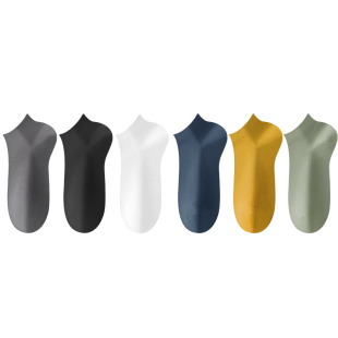 回力7A抗菌袜子男款夏季薄款纯色短袜新疆棉吸汗透气防臭休闲船袜