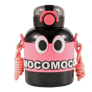 创意显眼包保温杯女生高颜值可爱大肚杯大容量便携可斜挎吸管水杯