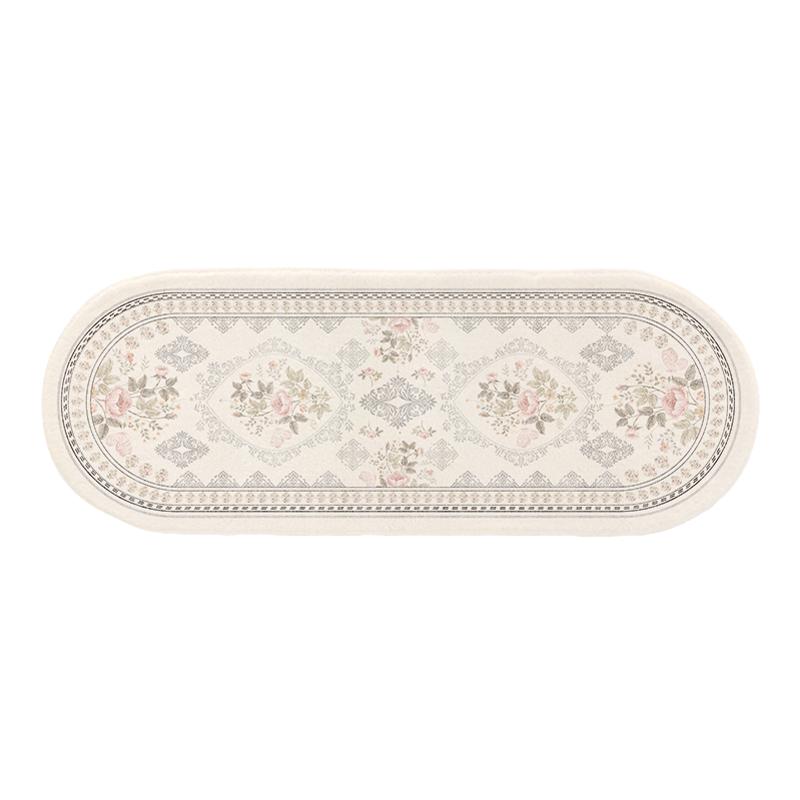 奶油风卧室床边地毯房间复古床边毯客厅小长条法式高级感主卧地垫