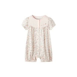 【商场同款】英氏宝宝连体衣夏季薄款新生儿2025新款婴幼爬服哈衣