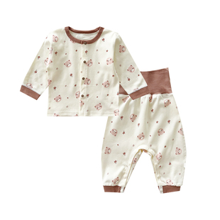新生儿婴儿衣服春秋冬纯棉a类早秋睡衣6个月宝宝秋衣秋裤分体套装