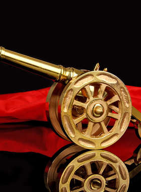 黄铜大炮铜炮摆件大炮模型家居电视柜玄关中式摆件摆设