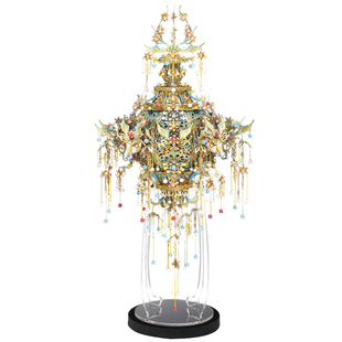 【非遗】拼酷无骨花灯金属拼装模型3D立体拼图玩具手工diy摆件