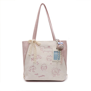 艾米兔女包2026新款简约大容量通勤质感百搭单肩包时尚潮流双肩包