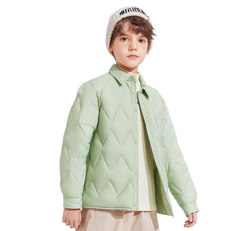 雪中飛kids兒童羽絨服2024秋冬新款男童中大童女童網(wǎng)格輕薄羽絨服