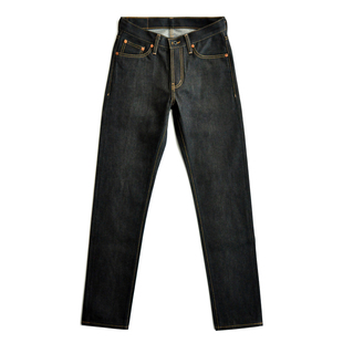 沾酱 新疆棉 黑牛福利款 微锥315XX牛仔裤 赤耳丹宁 男 黑色 原牛