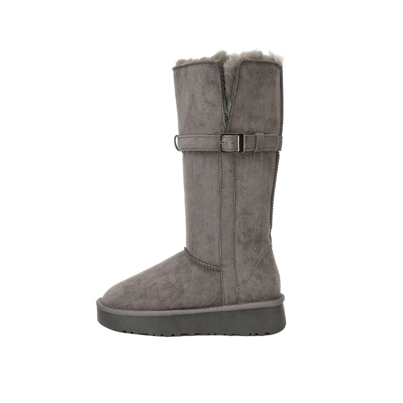 不过膝翻毛口高筒低筒雪地靴