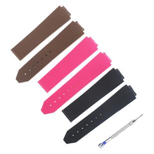 手表配件表带女适用于HUBLOT恒宝宇舶硅橡胶表带男表链13mmX20mm