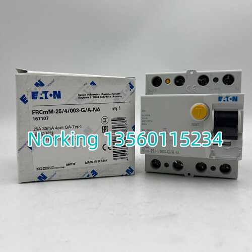 议价EATON伊顿穆勒 漏电断路器开关FRCMM-25/4/003-G/A-NA全新UL