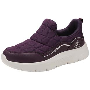 足力健老人鞋官方旗舰店正品中年妈妈秋季健步鞋冬季加绒保暖棉鞋