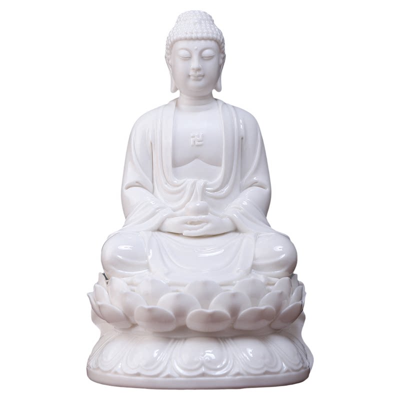 陶瓷三宝佛药师佛家用供奉摆件