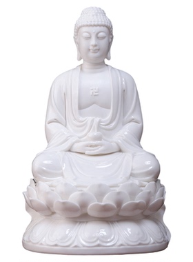陶瓷三宝佛药师佛家用供奉摆件
