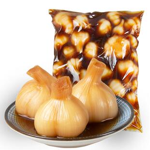 根儿鲜咸大蒜5斤实惠装酱汁口味嫩大葱头腌制咸菜开胃下饭菜包邮