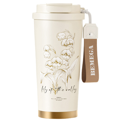 英国Bemega纯钛铃兰保温杯咖啡杯