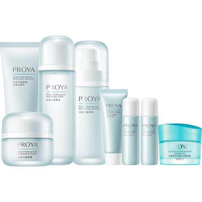 珀莱雅水动力洁水乳霜4件套组合