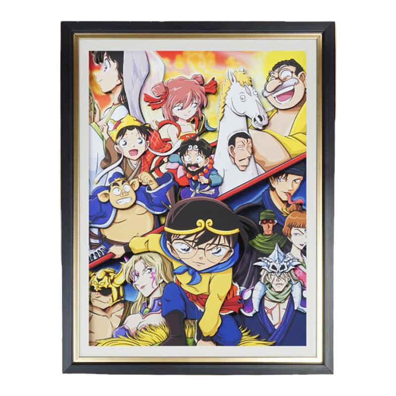 名侦探柯南新一挂画壁画相框画3D