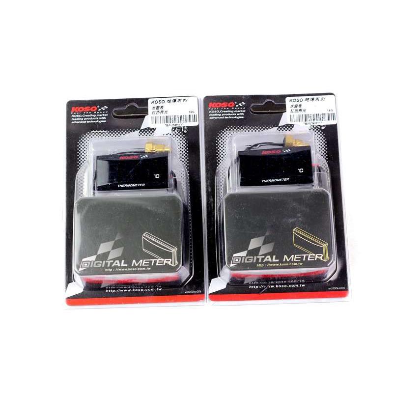 KOSO水温表摩托车配件改装液晶显示电子表电动车电摩通用水冷温度