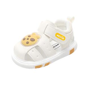 学步鞋女宝宝凉鞋夏季婴儿叫叫鞋婴童凉鞋软底男宝宝鞋子1一2-3岁
